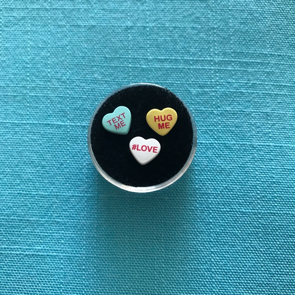 Origami Owl conversation heart charm set